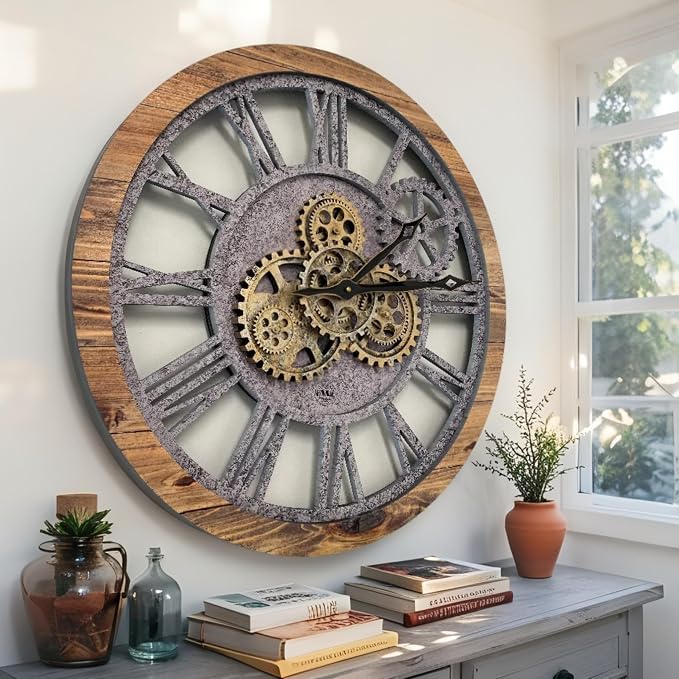ImprovingLife The Gears Clock The Original Real Moving Gear Wall Clock Vintage - Image 2