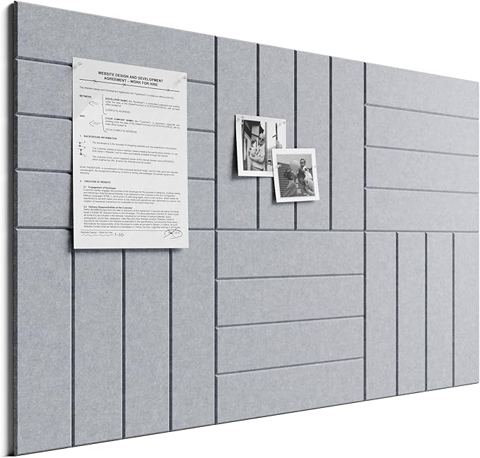 Bumusty Large Cork Board Alternative-36 x 24" Felt Bulletin Board Tiles by BUMUSTY