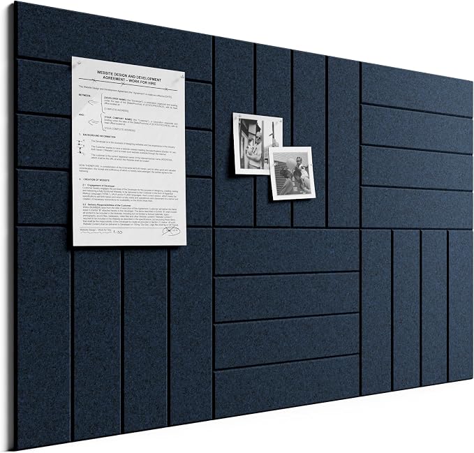 Bumusty Large Cork Board Alternative-36 x 24" Felt Bulletin Board Tiles by BUMUSTY