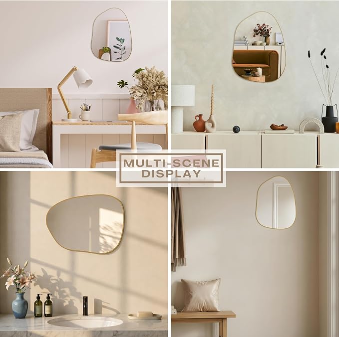 PERFNIQUE Irregular Wall Mirror Asymmetrical Mirror, Decorative Modern Wall - Image 8