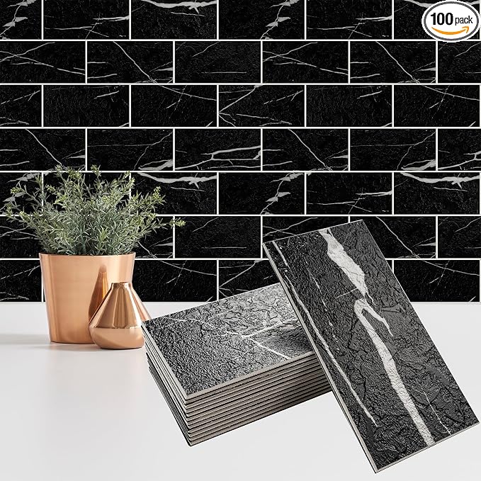StyloVue 100 Pieces Peel and Stick Backsplash by StyloVue