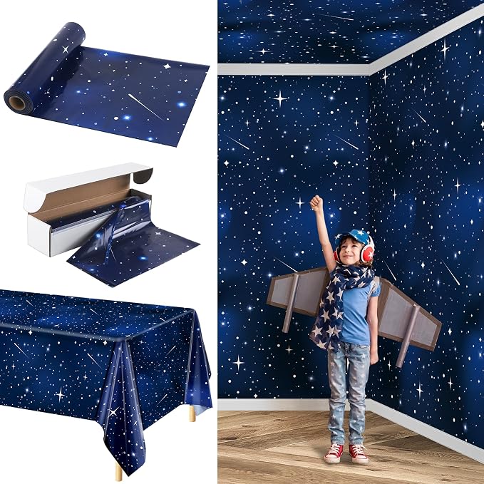 Kochorie 100 Ft X 54 Inch Space Galaxy Tablecloth Roll by Kochorie