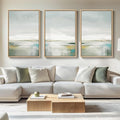 Large Framed Green Abstract Landscape Wall Art by Cuspin
