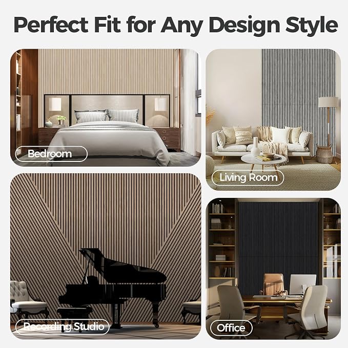 AKUMAX 4 Pack Acoustic Panels, Wood Slat - Image 7