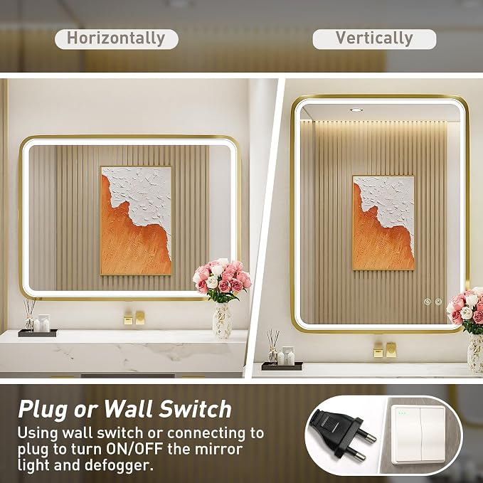 28x36 Inch LED Bathroom Mirror - Image 6
