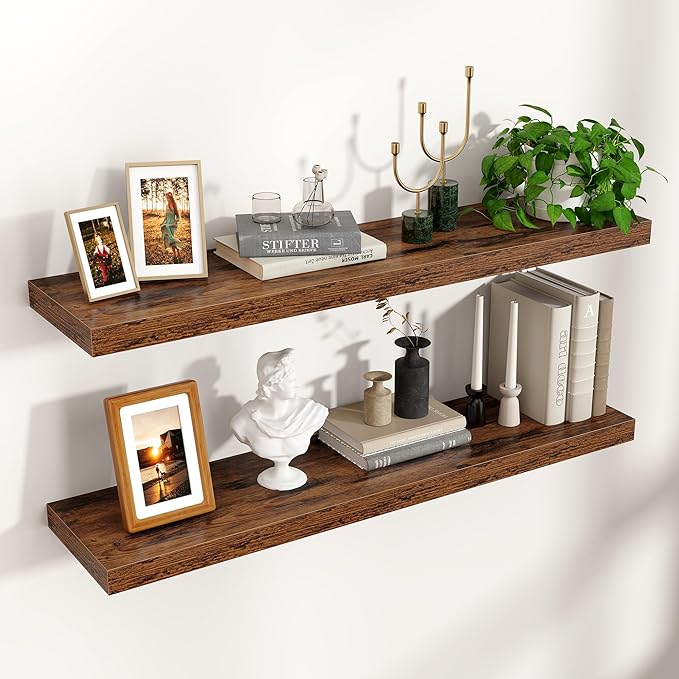 Floating Shelves for Wall 36 inch Long, Engineered Wood Wall Shelves by Venusmiles