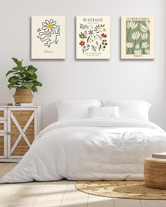 HesenDot 16x12IN Matisse Wall Art, Framed Canvas Bathroom Wall Art Pictures - Image 3