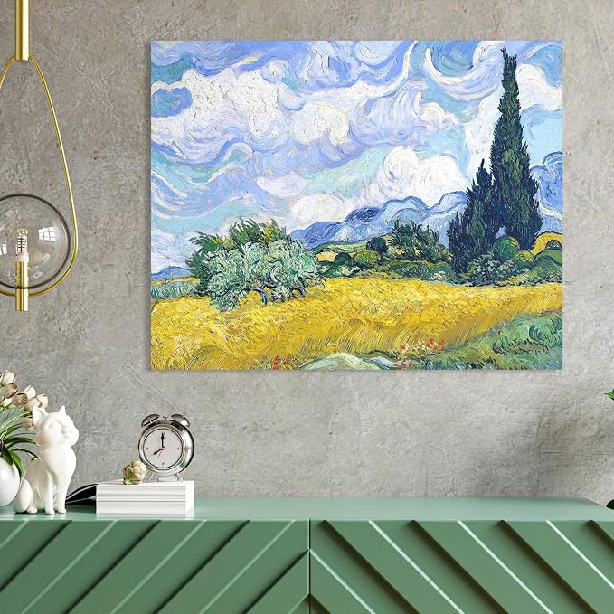 1 KINGO Van Gogh Canvas Wall Art: Wheat Field - Image 5