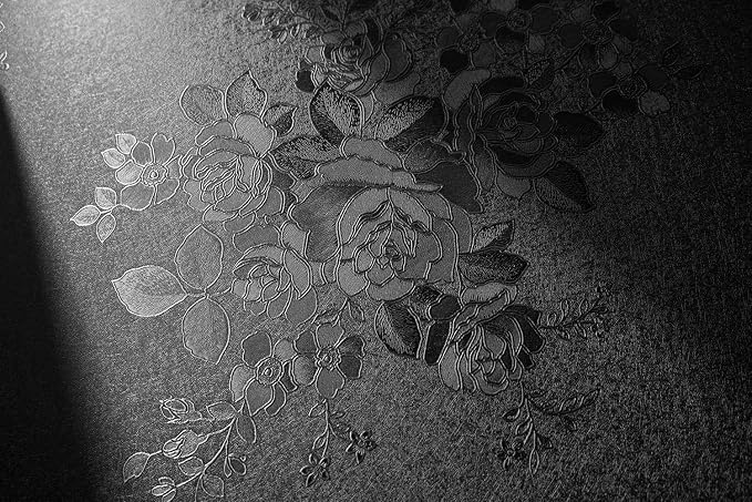 Black Peel and Stick Wallpaper Floral Black Wallpaper 17.7inch x 393.7inch by lenify