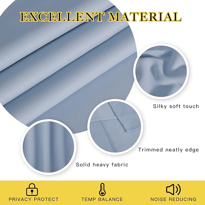 NICETOWN Door Curtain for Closet Doors 80 Inches Long 1 Panel, Room Divider - Image 2