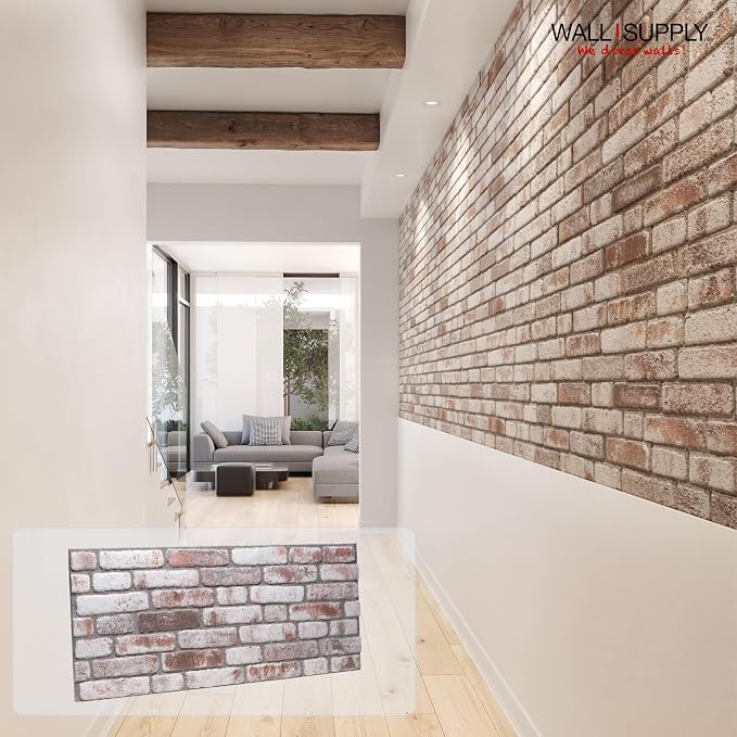 Wall!Supply 3D Wall Panels – Faux Brick, Bedroom & Office – Easy DIY - Image 2