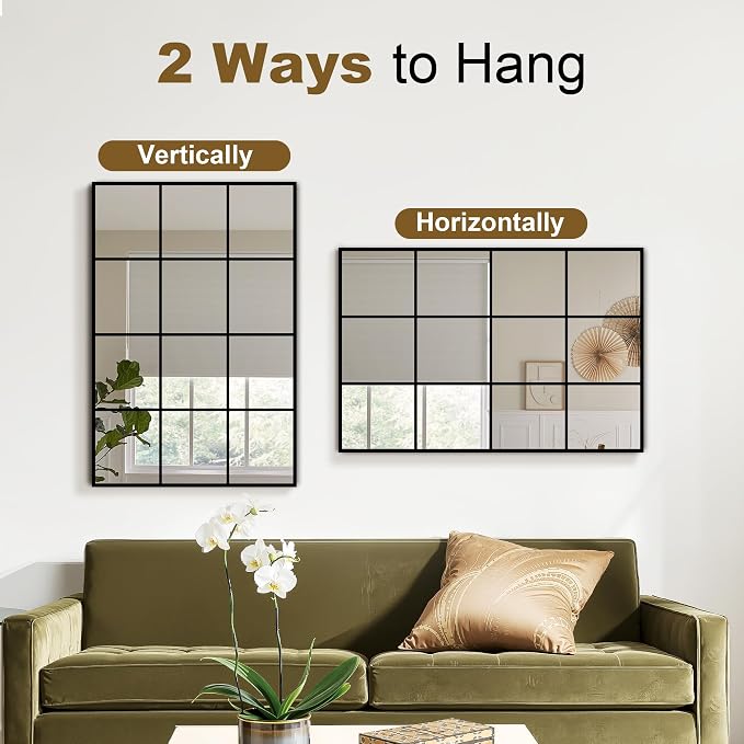 Window Mirrors for Wall Decor, Wall Mirrors Decorative Window Pane 24 x 36 - Image 4