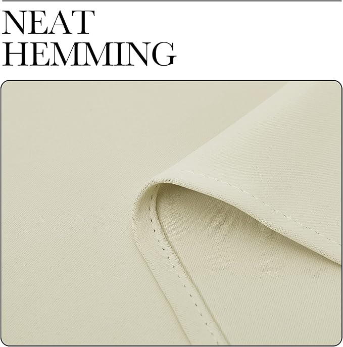 NICETOWN Beige Curtains for Sliding Glass Door, 84 inch Long, Grommet Single - Image 6