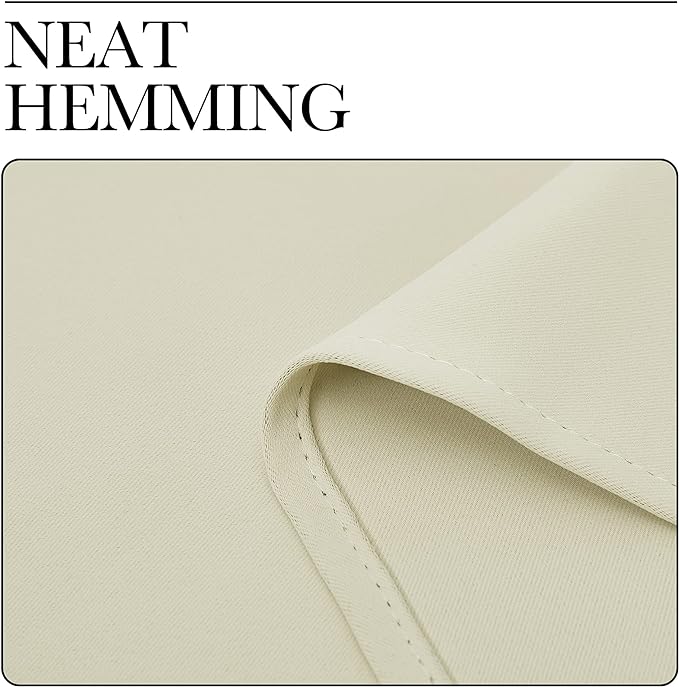 NICETOWN Beige Room Darkening Curtains 120" Long - Image 7