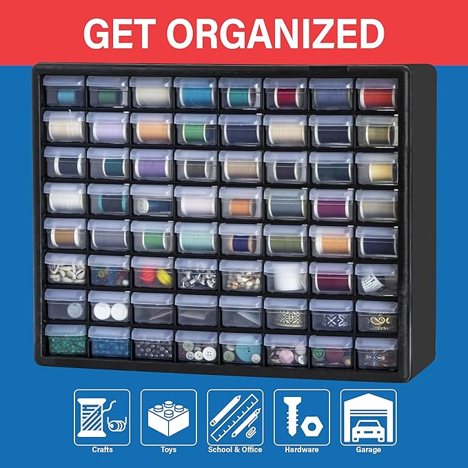 Akro-Mils 64-Drawer Plastic Drawer Storage Cabinet - Image 4