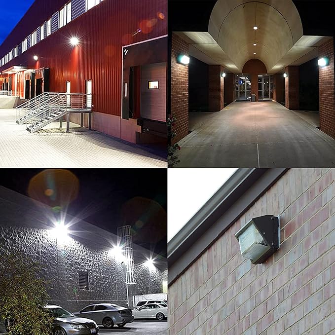 LED Wall Pack Light with Dusk to Dawn Photocell, 80W 10500LM 5000K Daylight - Image 7