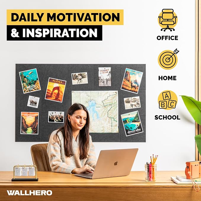WALLHERO Cork Boards for Office, Dart Board Wall Protector, Cork Board - Image 5