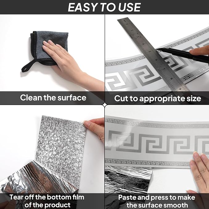 Peel and Stick Wallpaper Borders, Waterproof Self-Adhesive PVC Foam Wall Base - Image 7