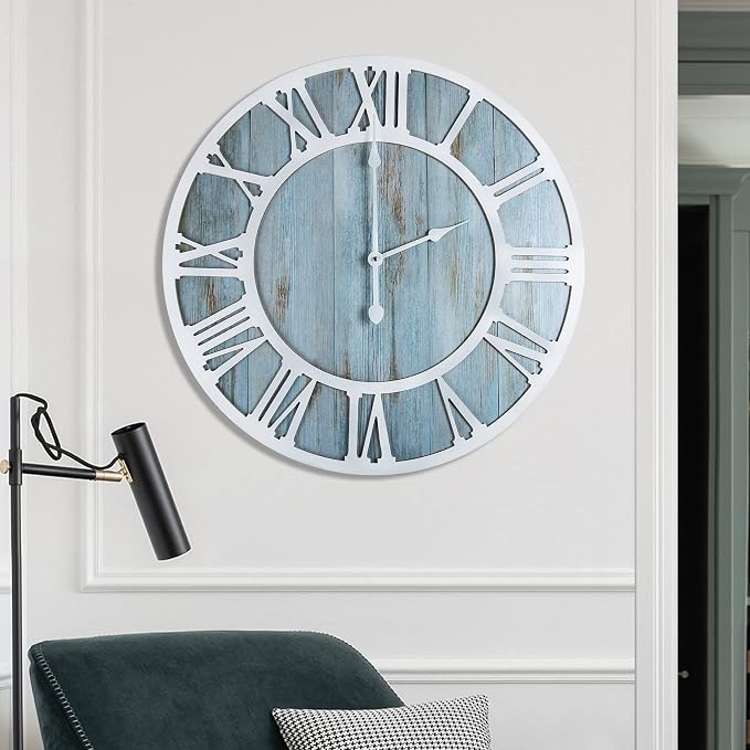1st owned Wall Clocks for Living Room Decor, Round Silent Non Ticking, Modern - Image 4