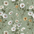 Livebor Floral Peel and Stick Wallpaper Green Flower Wallpaper Peel and Stick by LiveborDirectWallpaper
