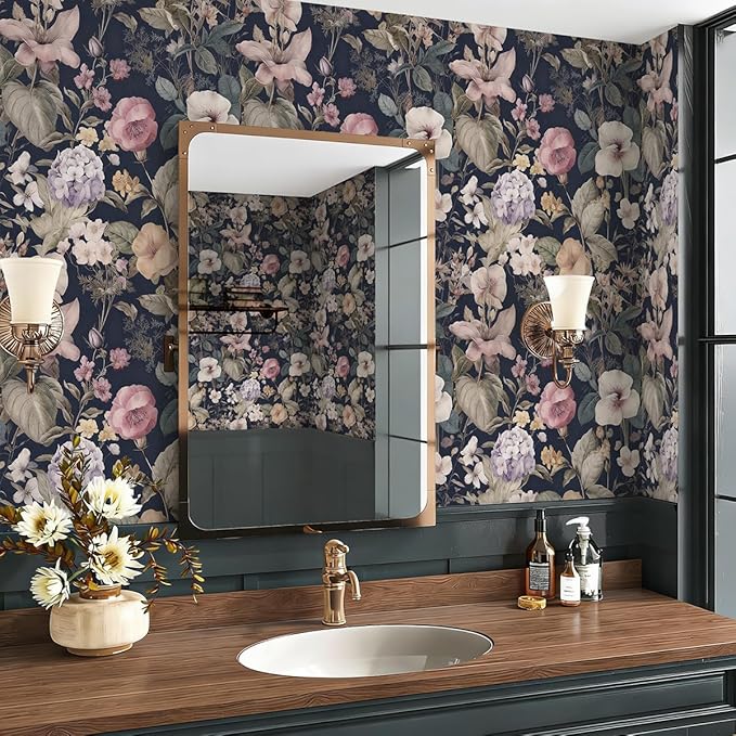 Jeweluck Vintage Floral Peel and Stick Wallpaper Floral Contact Paper 16.9" x - Image 6
