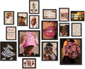 ANERZA 16 PCS Framed Black Girl Wall Art Decor, African American Wall Prints by ANERZA