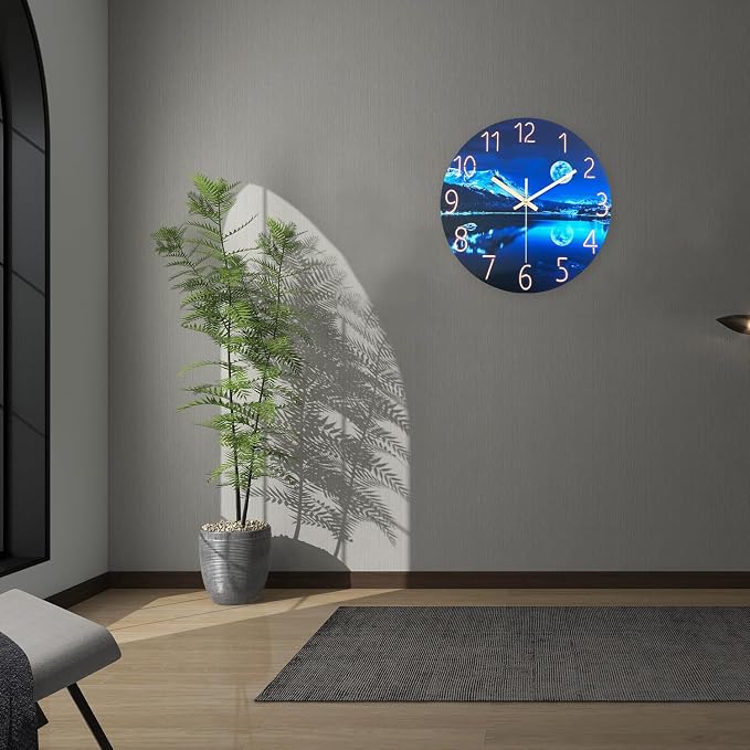 Large Wall Clocks for Living Room Decor Glass 20 Inch Analog Wall Clocks - Image 4