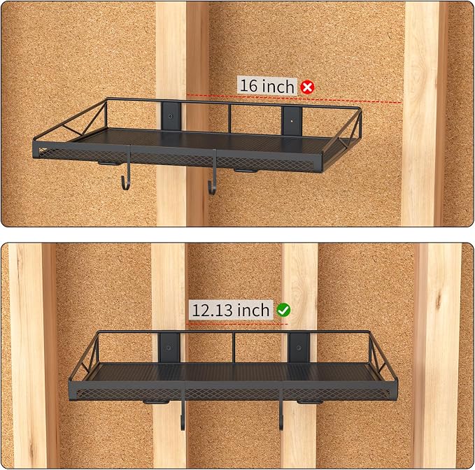 2 Pack Garage Wall Shelf, Garage Wall Mounted Shelving, Heavy Duty Floating - Image 8
