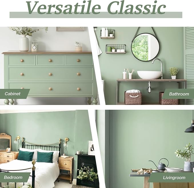 Dimoon 17.7''x236'' Peel and Stick Wallpaper Light Green Contact Paper - Image 5