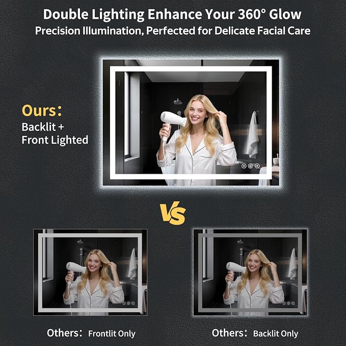 48"x36" LED Bathroom Mirror - Image 4