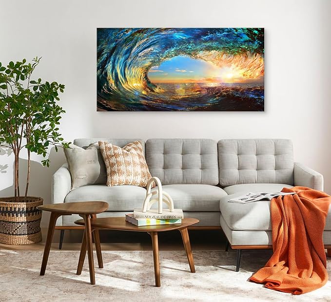 Cao Gen Decor Art S06798 Giant Wave Water Wall Art Canvas Prints 1 Panels Ocean - Image 9
