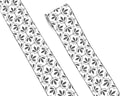 FLFK Wallpaper Border Black and White Patterns Peel and Stick Wall Border Self by FLFK