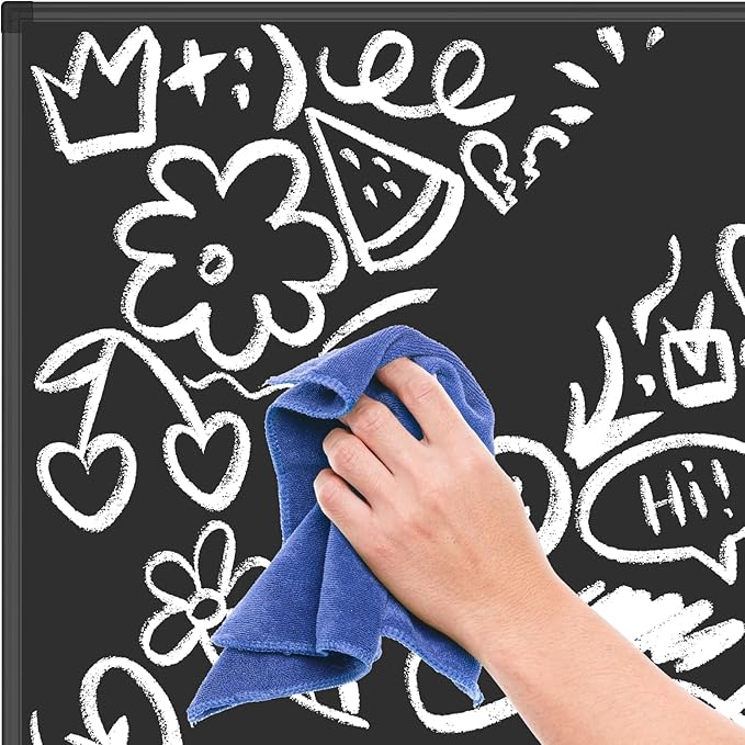 Lockways Magnetic Chalkboard 36 x 24 Inches, Aluminum Frame Large Blackboard - Image 5