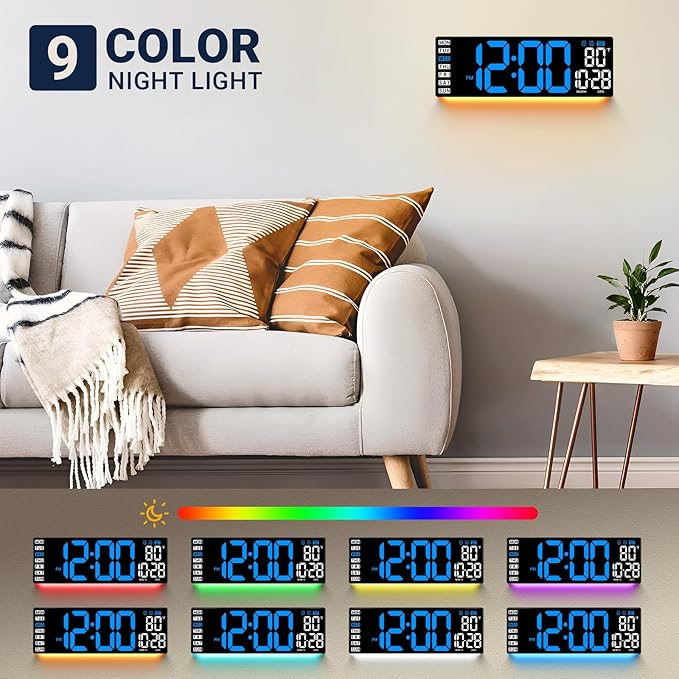 16.5" Large Digital Wall Clock - Image 2