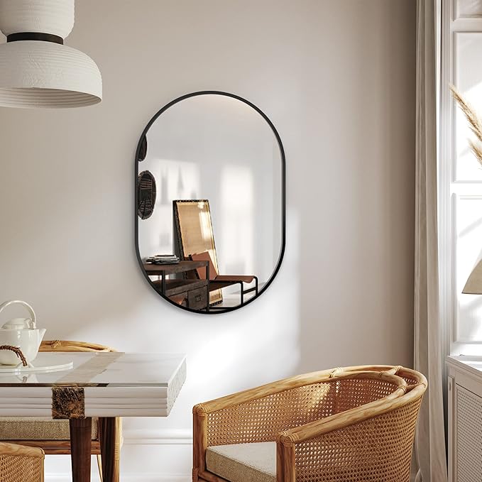 Bathroom Mirror for Wall, Metal Framed Vanity Mirror - Image 4