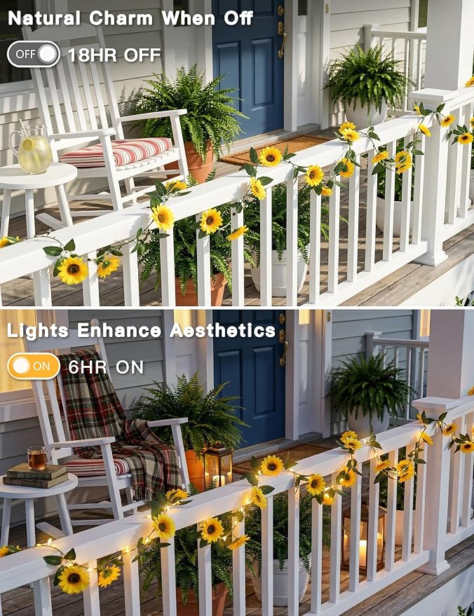 suddus Artificial Sunflower Garland - Image 6