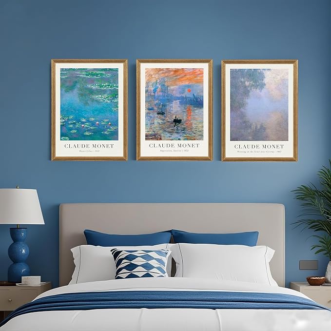 SYWENNOI Wood Framed Wall Art, Claude Monet Famous Paintings Collection - Image 4