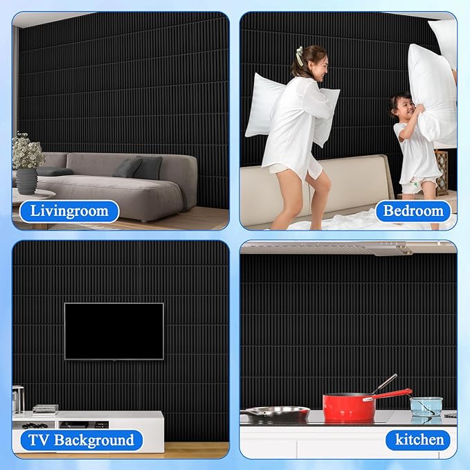 Nuanchu 32 Pcs 3D Wall Panels for Interior Wall Decor, 32 Sq. ft Coverage - Image 7