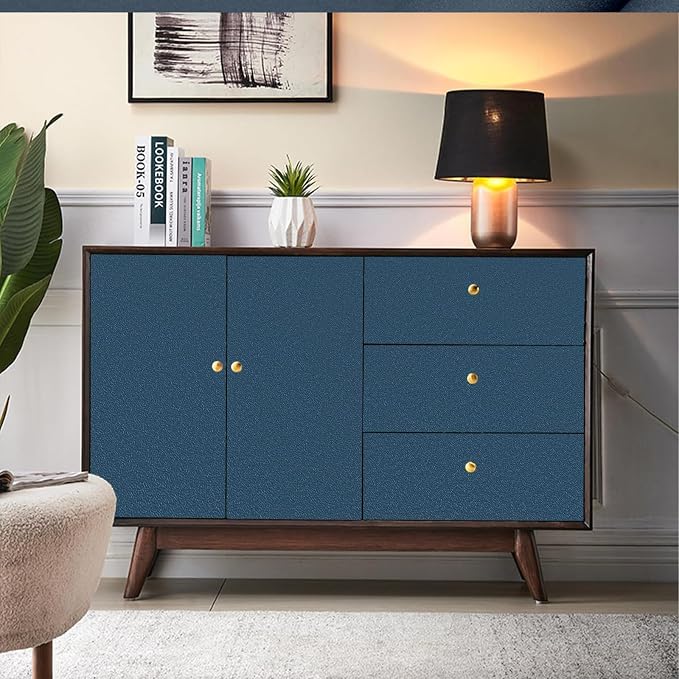 Yancorp 16"x120" Matte Blue Contact Papaer Peel and Stick Wallpaper Vinyl Wrap - Image 3