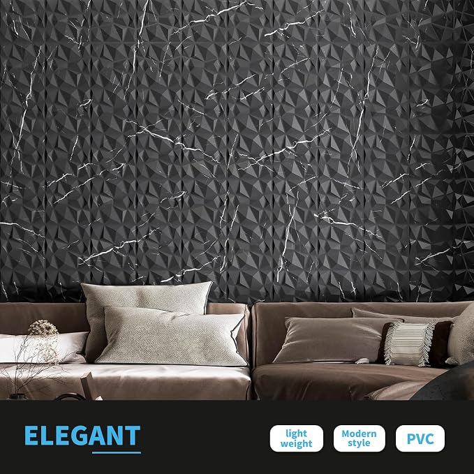 Art3d A10315BM 3D Diamond Design Paneling - Image 4