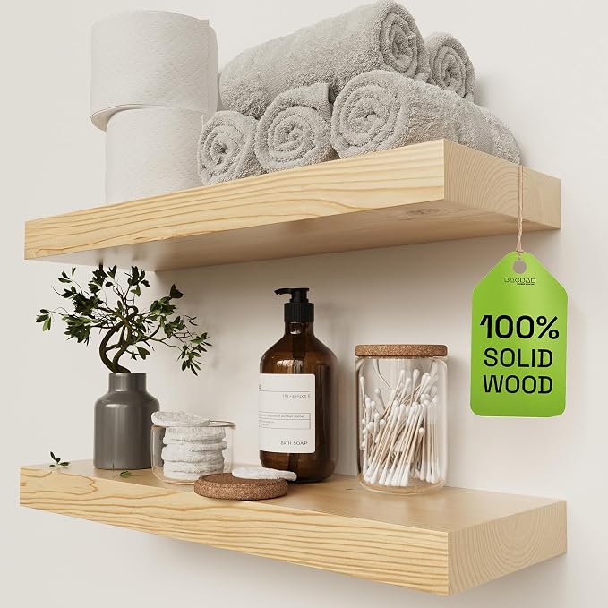BAOBAB WORKSHOP Solid Wood Floating Shelves by BAOBABWORKSHOP