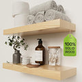 BAOBAB WORKSHOP Solid Wood Floating Shelves by BAOBABWORKSHOP