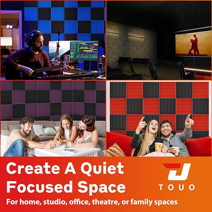 54 Pack Acoustic Panels – Sound Proof Foam Panels - Image 7
