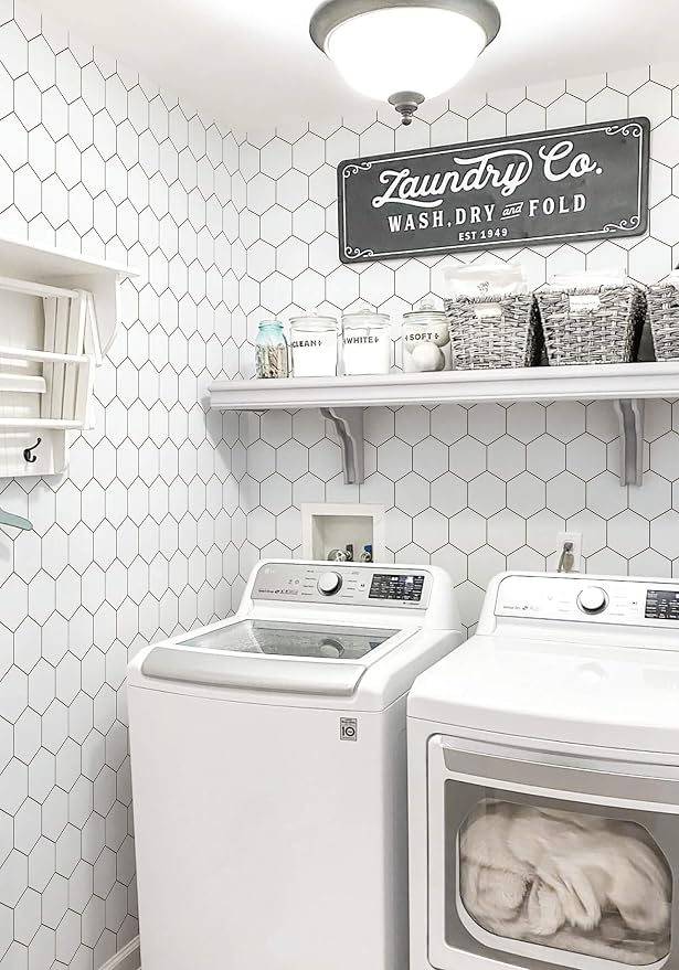 Kitchen Peel and Stick Wallpaper White Wallpaper Contact Paper - Image 9