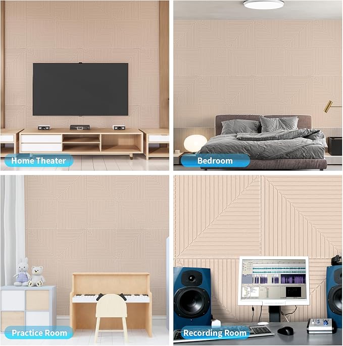 Art3d 6-Pack Self-Adhesive Acoustic Wall Panels - Image 4
