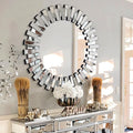 Chende Round Mirrors for Decor, Frameless Circle Mirror for Living Room by ChendeMirror