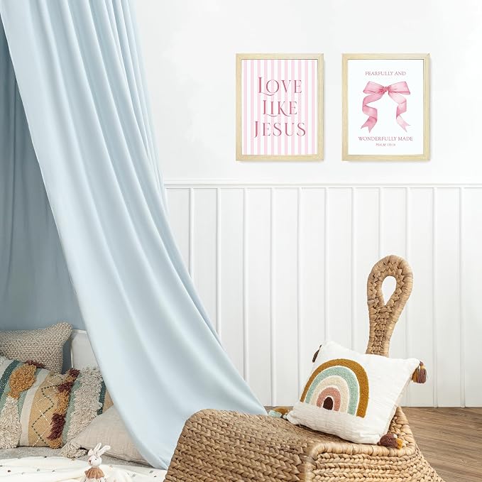 LARTSFRO Coquette Pink Bow Jesus Wall Art Decor Posters, Inspirational Bible - Image 4