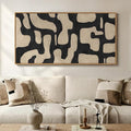 Extra Large Framed Neutral Abstract Canvas Wall Art by Cuspin