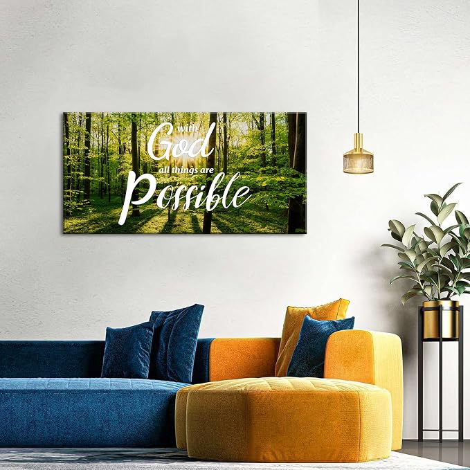 Christian Wall Art Nature Forest Pictures Wall Decor - Image 5