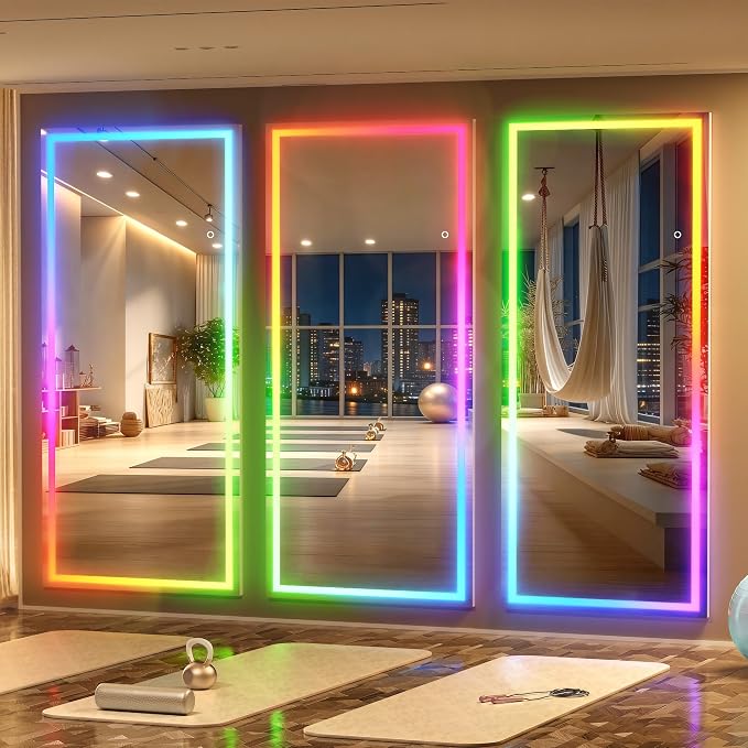 Hasipu 79"x31" LED RGB Bluetooth Full Length Mirror by Whatssuitableisthebest